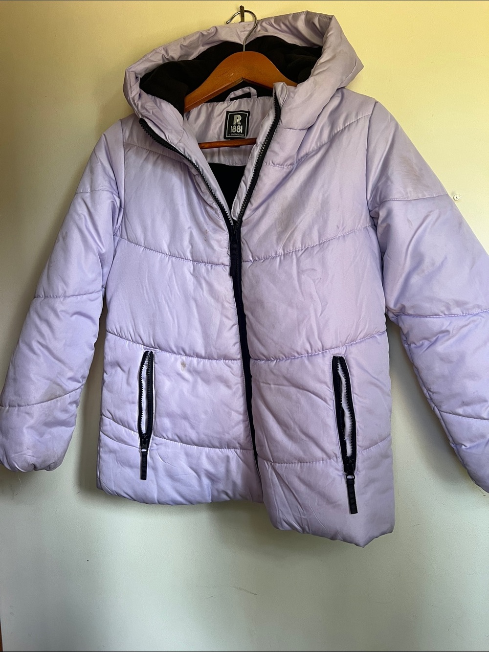 Rothschild Light Purple Hooded Puffer Jacket for Kids